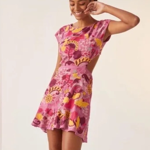 Maeve Dresses & Skirts - NWT Maeve from Anthropologie Pink/ Purple Embroidered Dress - 8